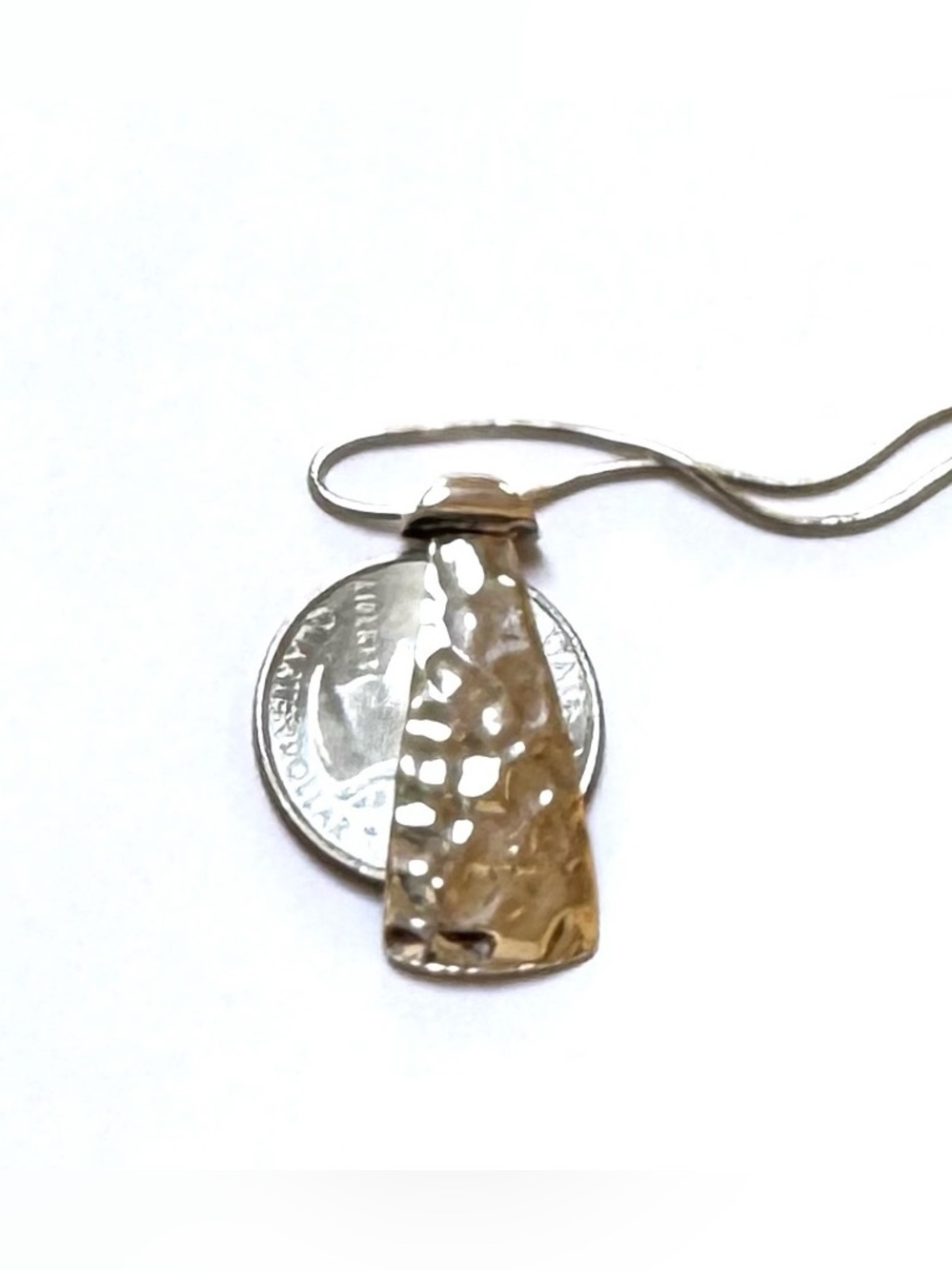 SILPADA Necklace Hammered Sterling Tie Geometric 18” Chain Detach N1592 EXC COND - Picture 8 of 8